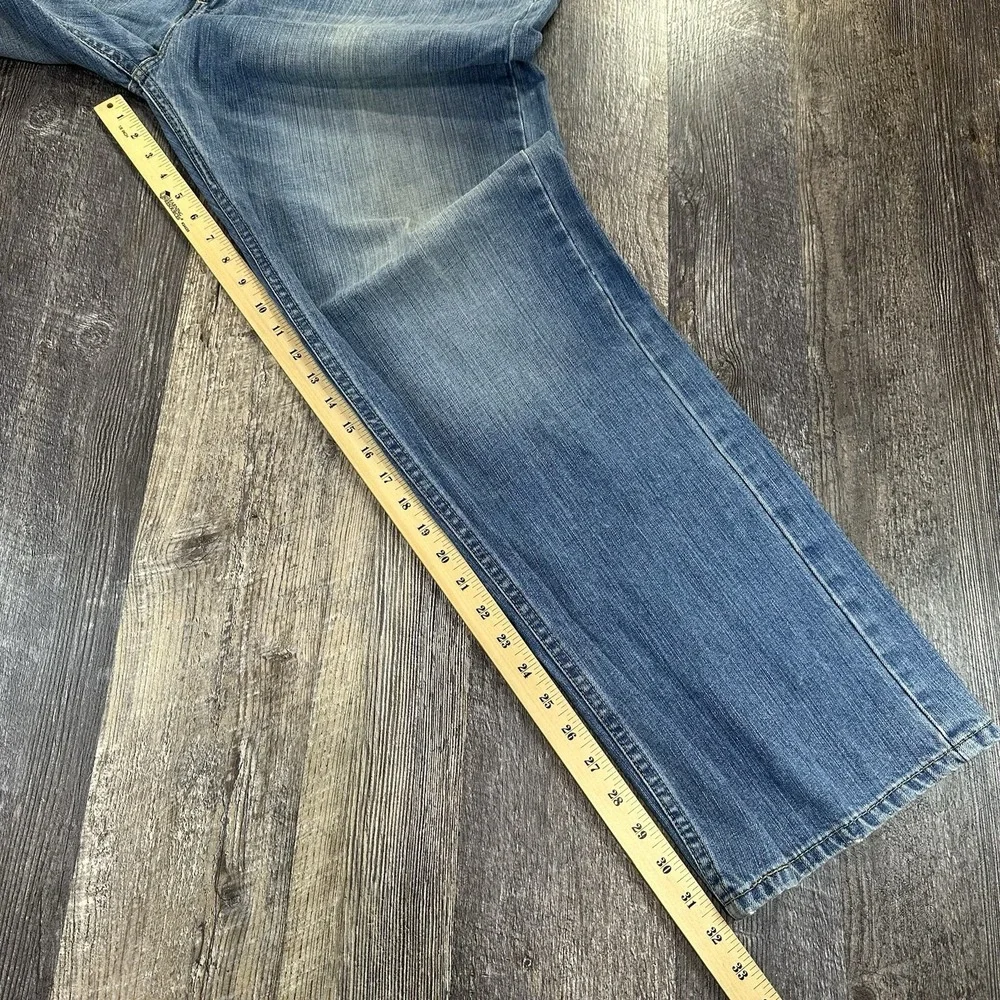 Levis 505 Jeans Mens 42x32 Blue Regular Straight Mid‎ Rise Light Wash Denim Fade